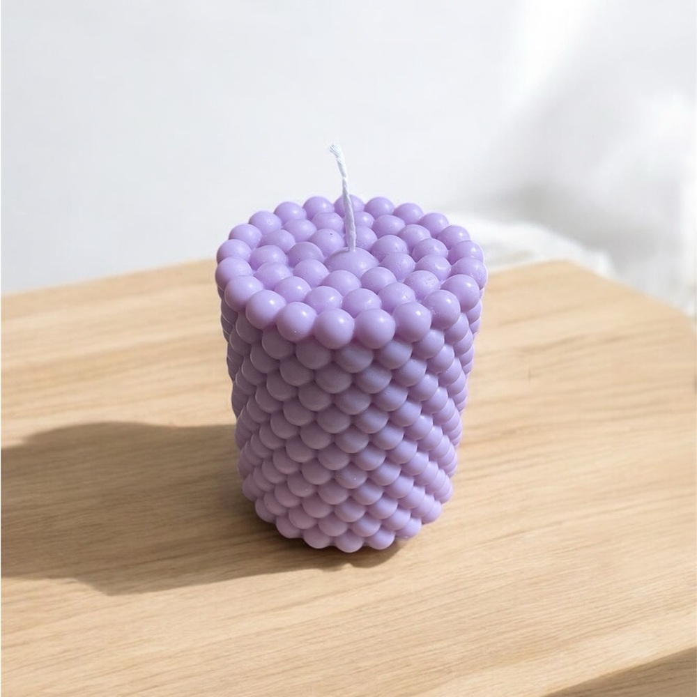 Premium 100% Natural Wax Cylindrical Bubble Candle - Scented - Home Decor - Gift